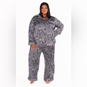 Show Me Your MuMu Black and White Zebra Pajama Set